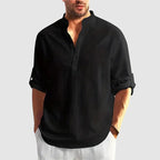 Sebastian - Men’s Relaxed Fit Button-Up Henley Shirt