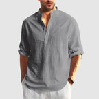 Sebastian - Men’s Relaxed Fit Button-Up Henley Shirt