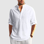 Sebastian - Men’s Relaxed Fit Button-Up Henley Shirt