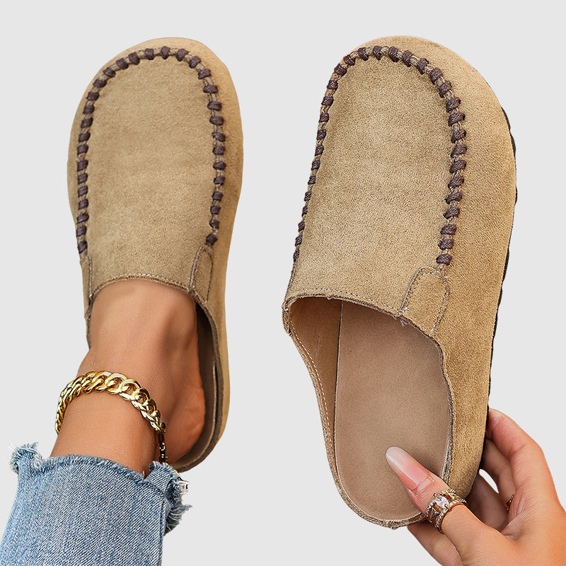 Sierra - Women’s Suede Mule Loafers