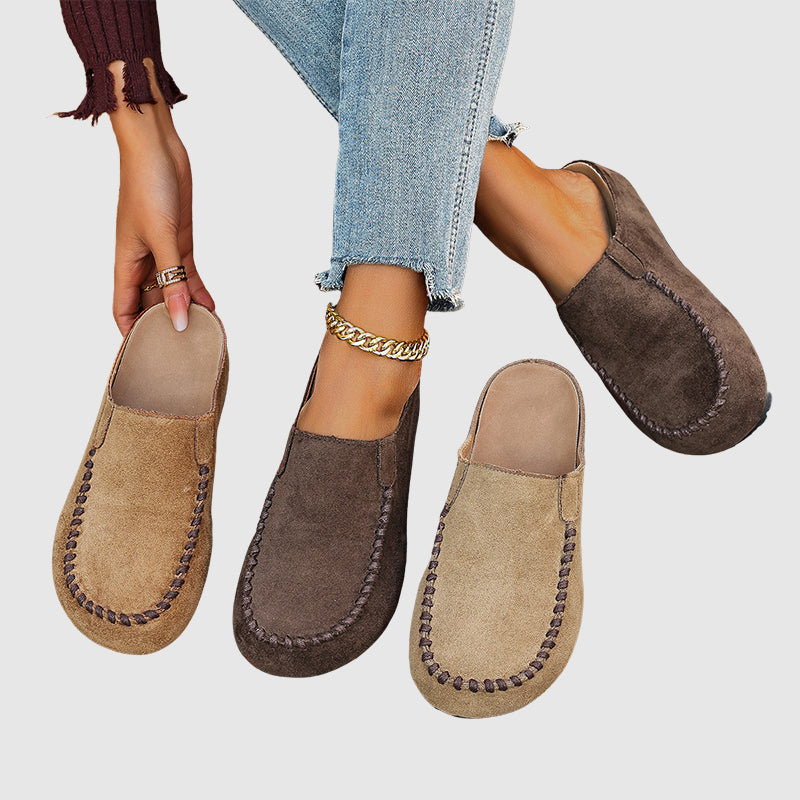 Sierra - Women’s Suede Mule Loafers