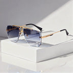 Solstice - Rimless Gradient Lens Statement Sunglasses