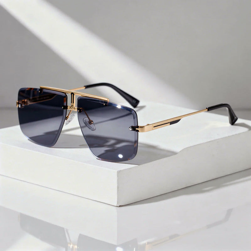 Solstice - Rimless Gradient Lens Statement Sunglasses