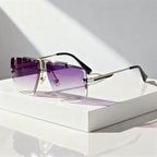 Solstice - Rimless Gradient Lens Statement Sunglasses
