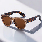 Sorell - Classic Square Frame Sunglasses with Temple Accents