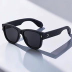 Sorell - Classic Square Frame Sunglasses with Temple Accents