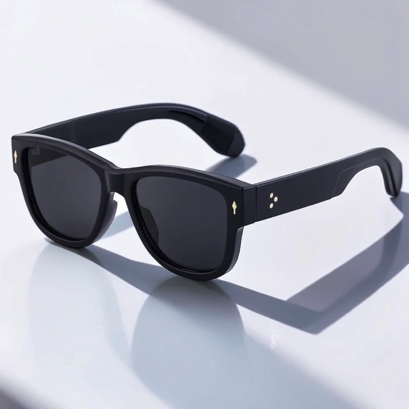 Sorell - Classic Square Frame Sunglasses with Temple Accents