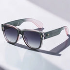 Sorell - Classic Square Frame Sunglasses with Temple Accents