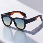 Sorell - Classic Square Frame Sunglasses with Temple Accents