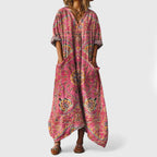Valentina - Women’s Breezy Bohemian Pocket Maxi Dress
