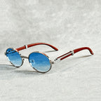 Veyra - Women’s Elegant Circular Metal Sunglasses