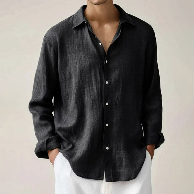 Vincent - Men's Lightweight Button-Up Shirt