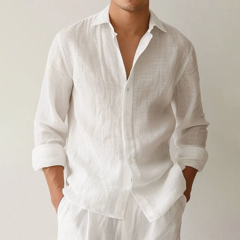 Vincent - Men's Lightweight Button-Up Shirt