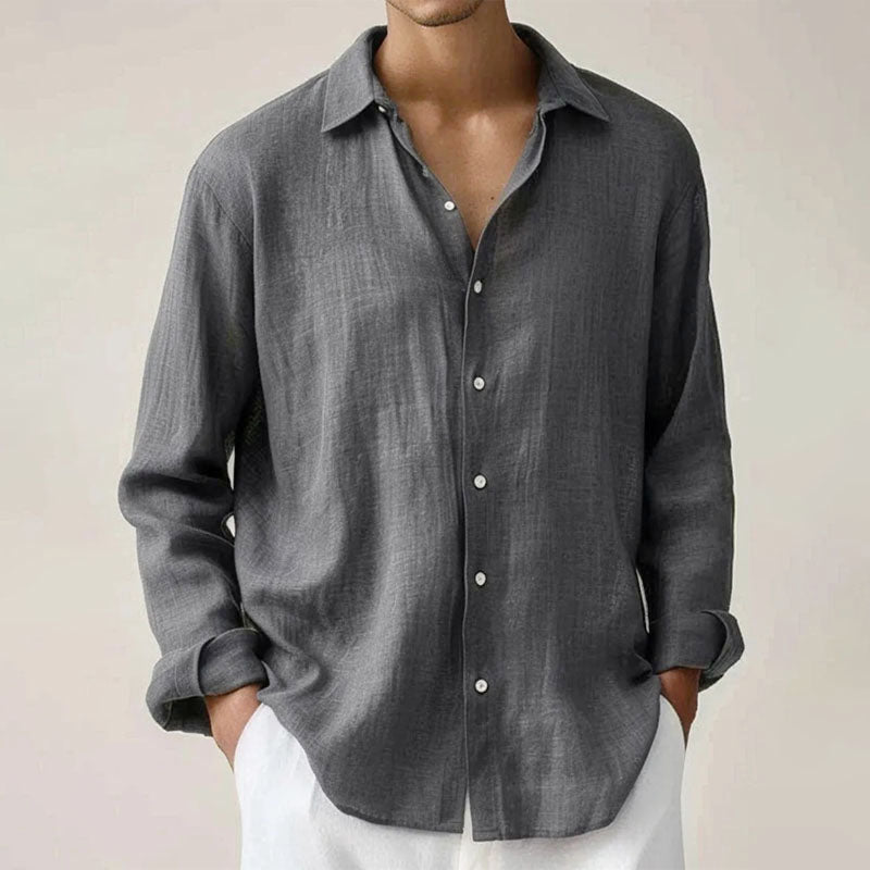 Vincent - Men's Lightweight Button-Up Shirt