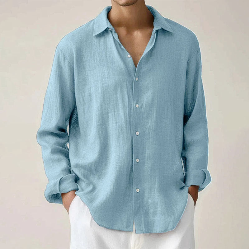 Vincent - Men's Lightweight Button-Up Shirt