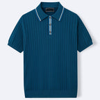 Zachary - Men’s Textured Knit Polo Shirt