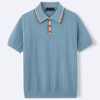 Zachary - Men’s Textured Knit Polo Shirt