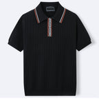 Zachary - Men’s Textured Knit Polo Shirt