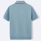Zachary - Men’s Textured Knit Polo Shirt